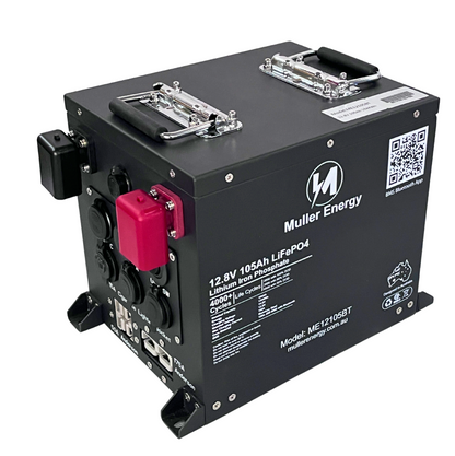 Muller Energy 12V 105Ah Lithium Battery LiFePO4 with Touchscreen