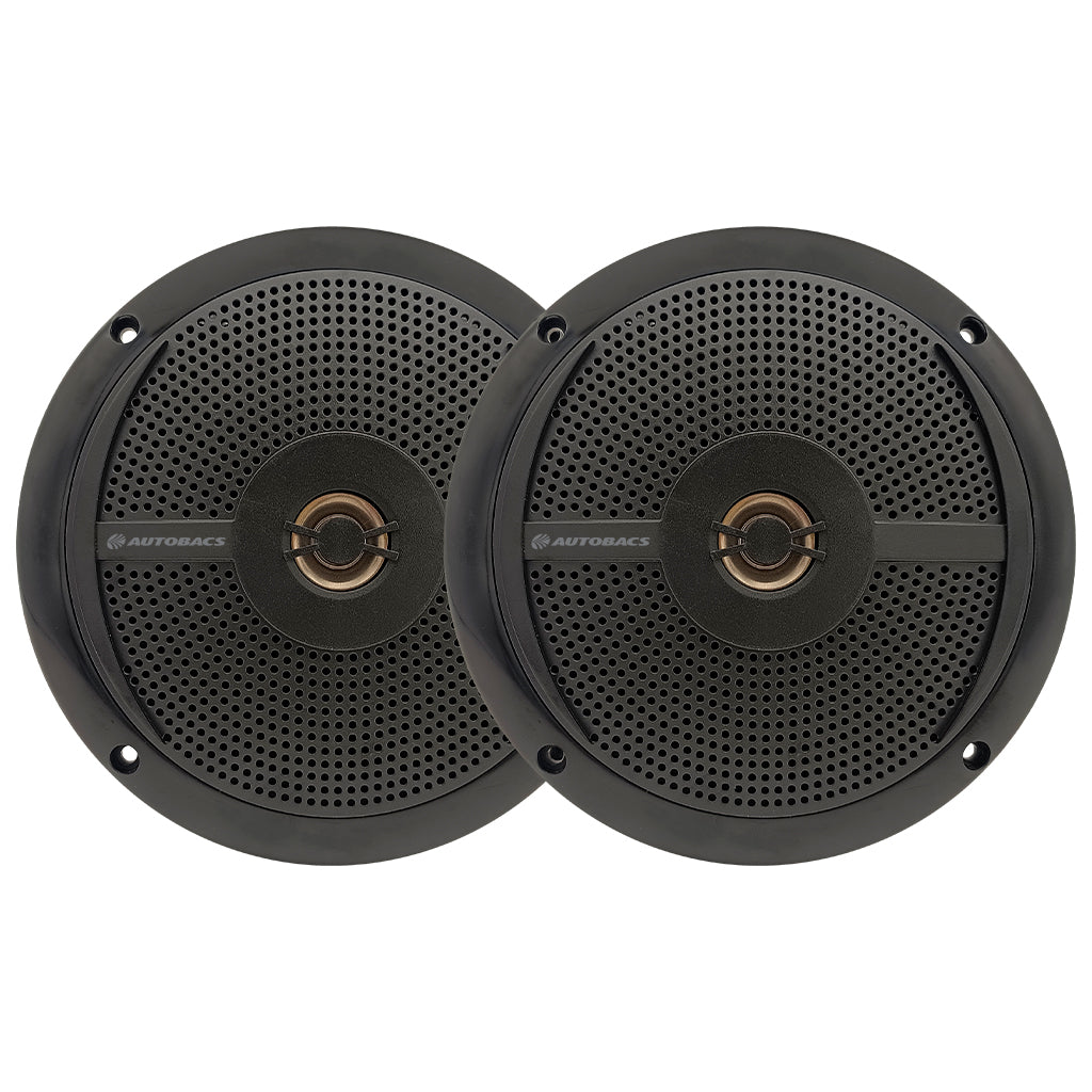AUTOBACS 6.5 INCH 2-WAY SLIM FIT MARINE SPKS- BLK