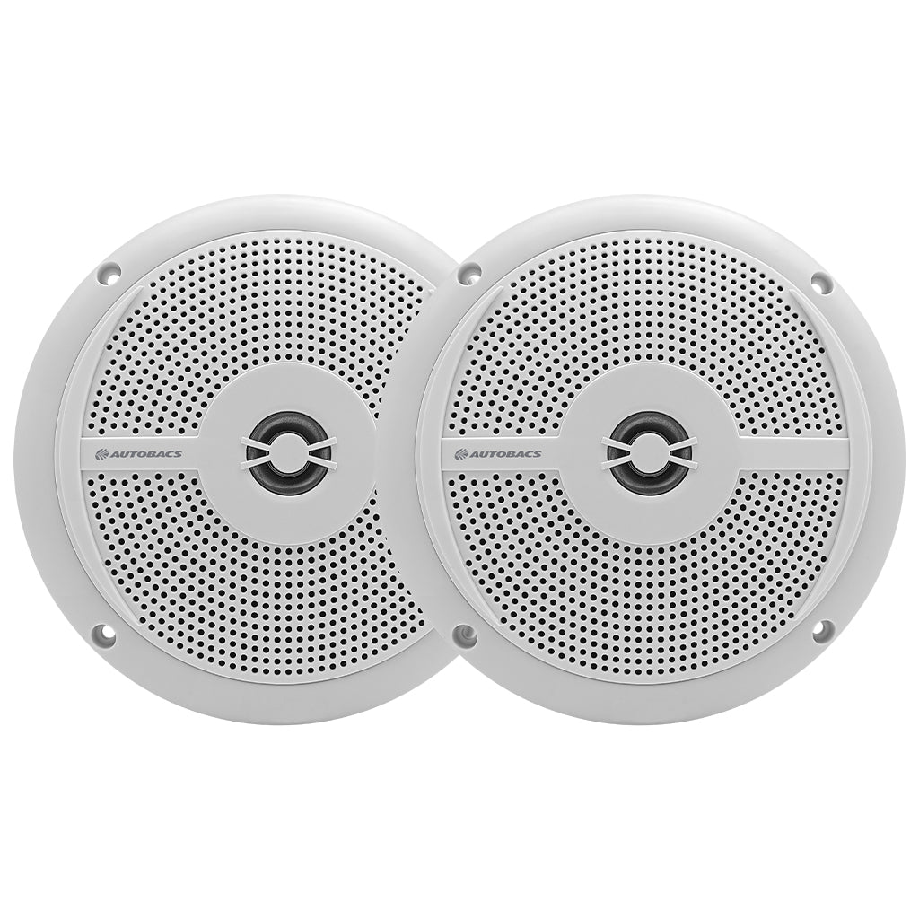 AUTOBACS 6.5 INCH 2-WAY SLIM FIT MARINE SPKS- WHT