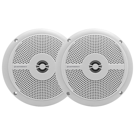 AUTOBACS 6.5 INCH 2-WAY SLIM FIT MARINE SPKS- WHT