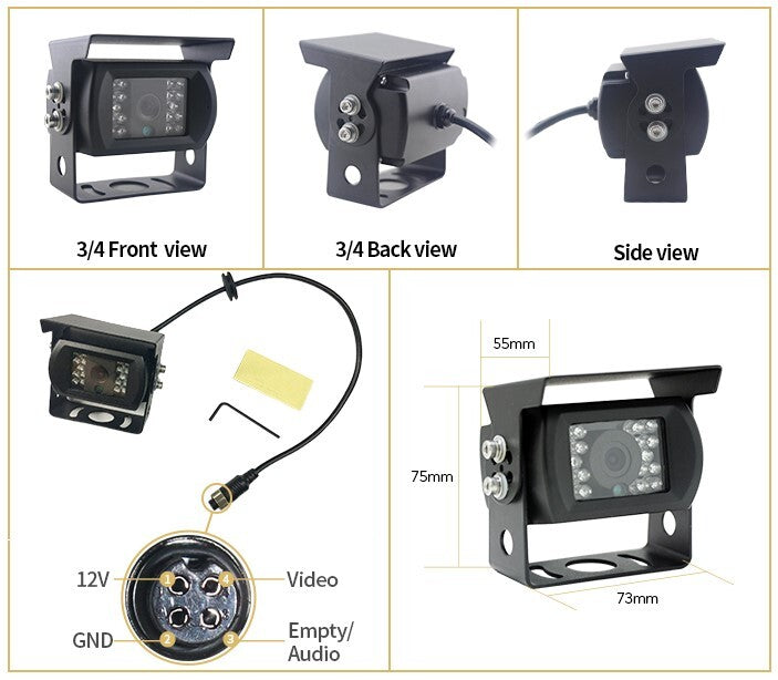 Mongoose MC6P/N Heavy-Duty Reversing Camera – PAL or NTSC