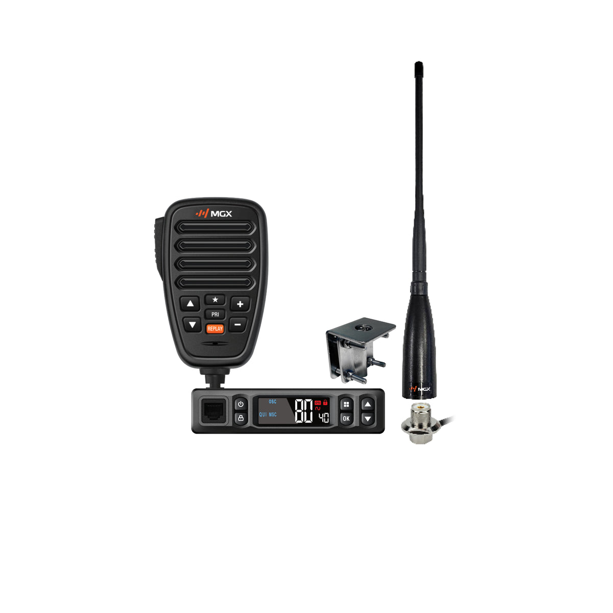 MGX C1 AGP SUPER COMPACT 12/24V UHF/LMR HYBRID CB IN-VEHICLE RADIO