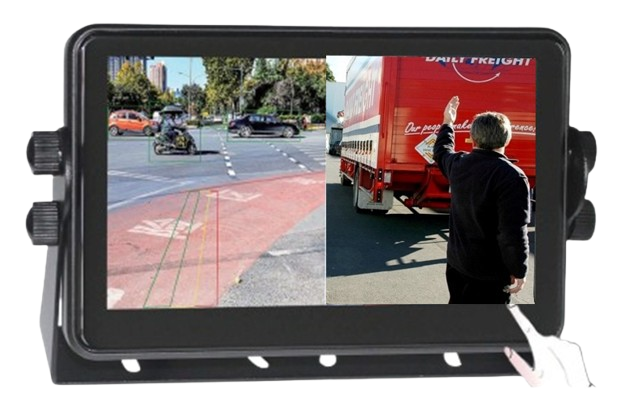 MM7BSD2 7” Touch Screen AI BSD Monitor + DVR + 2 Cam input