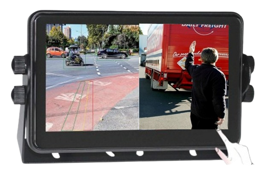 MM7BSD2 7” Touch Screen AI BSD Monitor + DVR + 2 Cam input