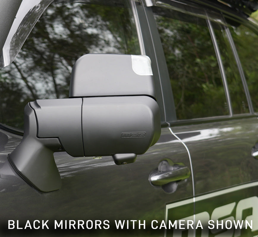 MSA 4x4 Tundra Gen 3 MSA POWER FOLD™ Towing Mirrors (2024+) - BLACK, CAMERA PROVISION