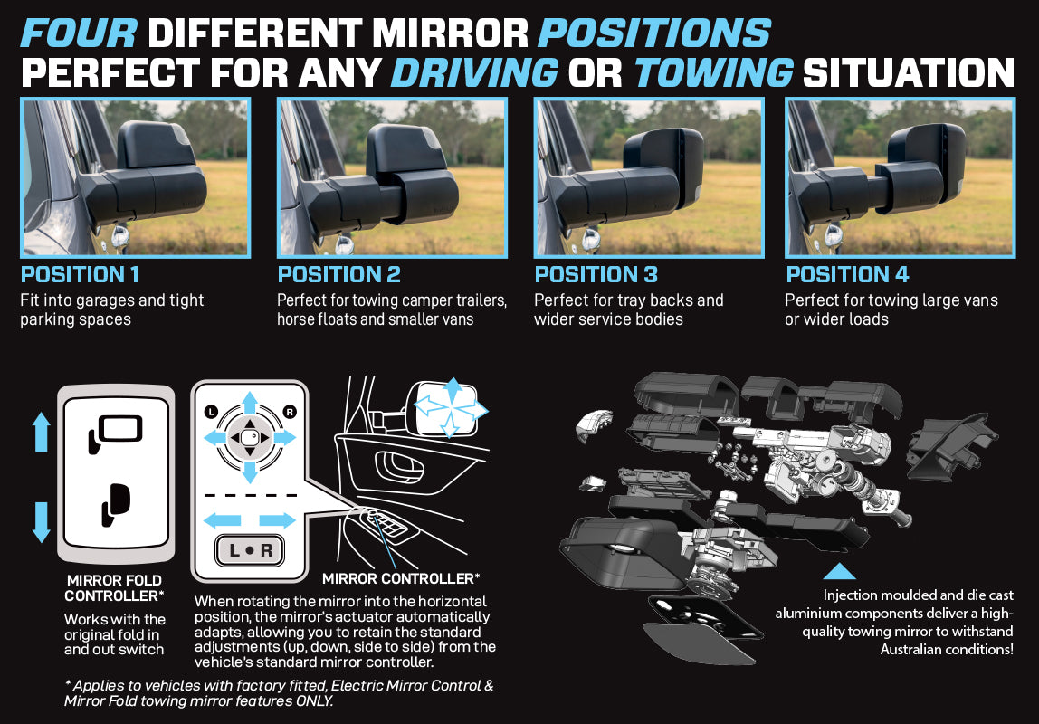 MSA 4x4 Triton MSA POWER FOLD™ Towing Mirrors
