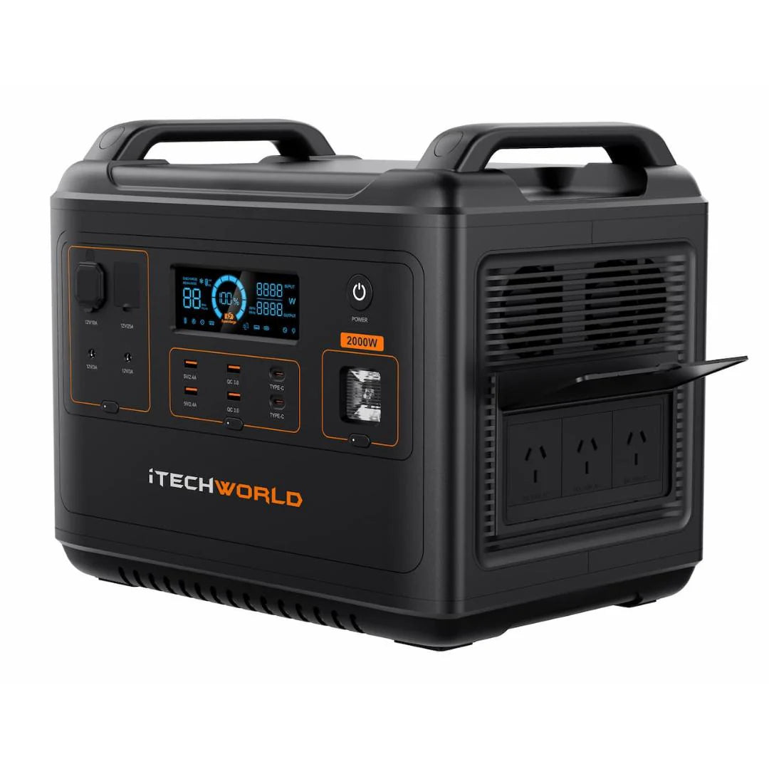 iTechworld Elite Solar Generator Kit PS2000 Power Station and 300W Solar Blanket