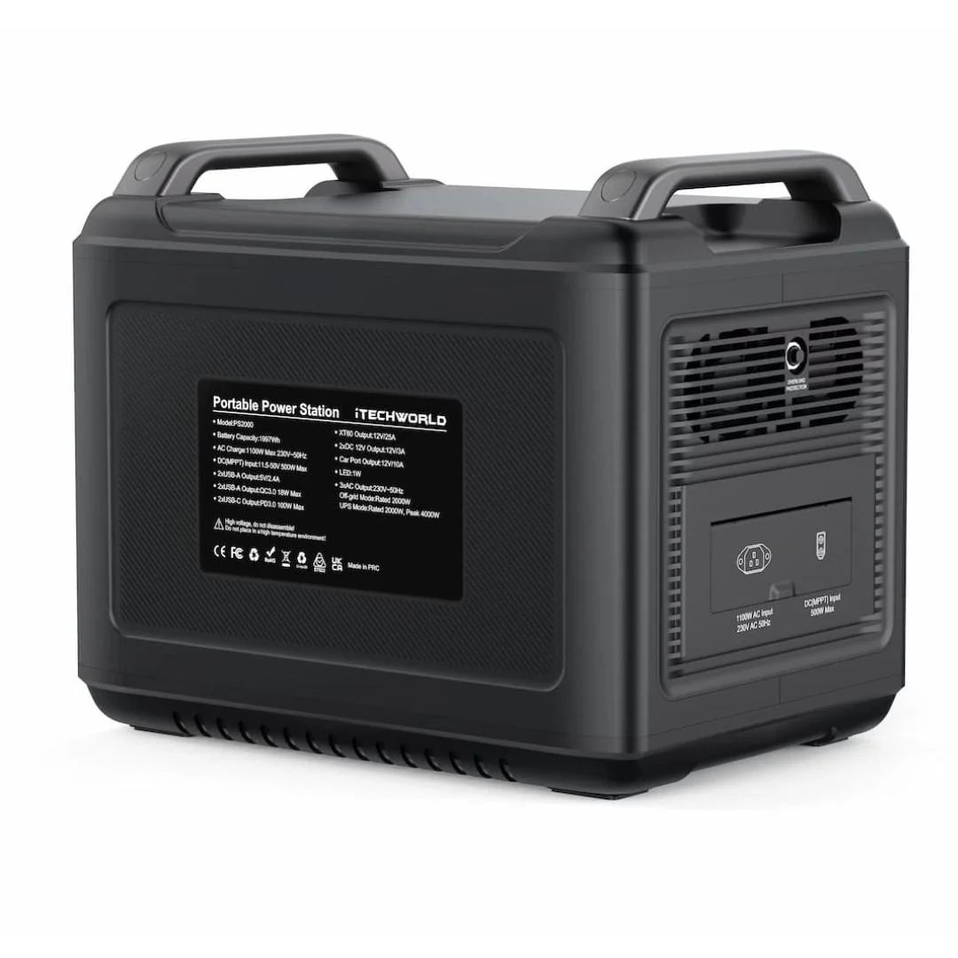 iTechworld PS2000 Portable Lithium Power Station 2000W 160Ah – Heavy-Duty Off-Grid Power