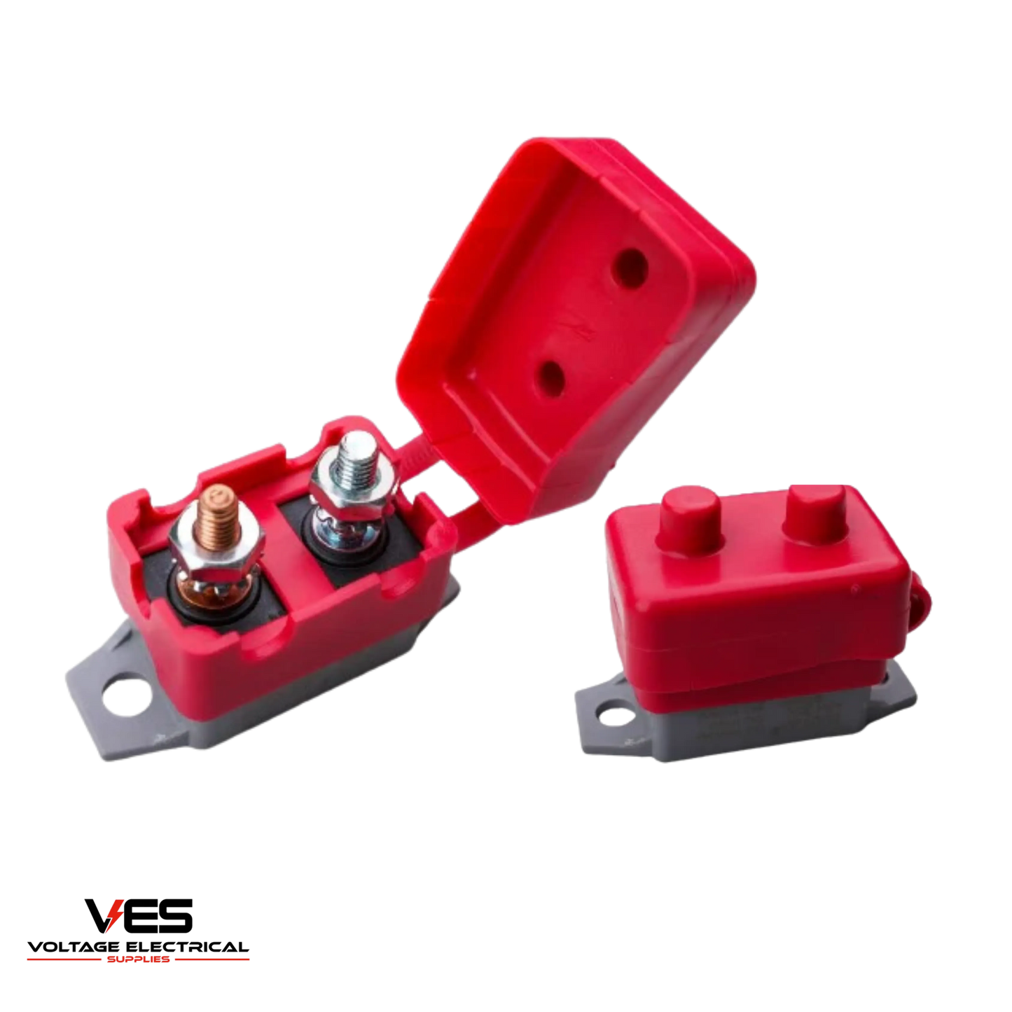 10AMP Plastic Auto Circuit Breaker with Red Cover Twin Pack