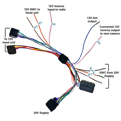 MONGOOSE 24V TO 12V REDUCER HARNESS - ISO TO ISO PLUGS
