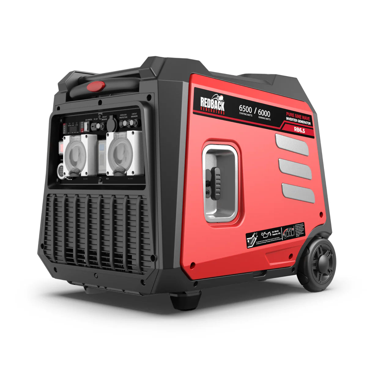 Redback RB6.5 Portable Inverter Generator 6500W 6.5KVA
