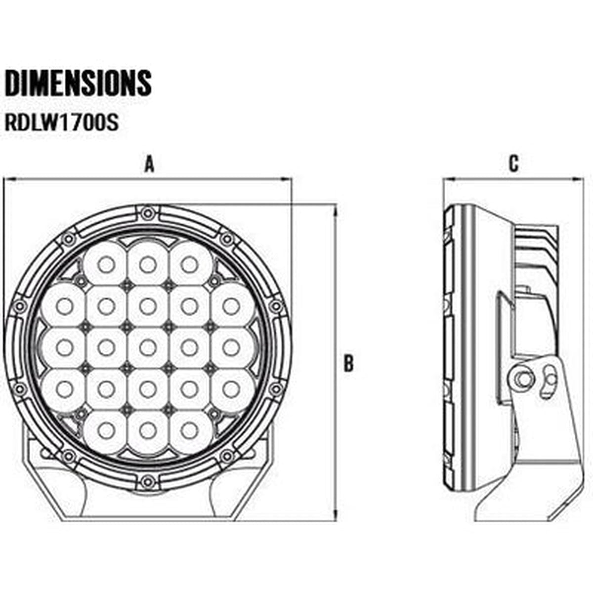 Road Vision Rwl74 ROADVISION LED DRIVING LIGHT SET 7
