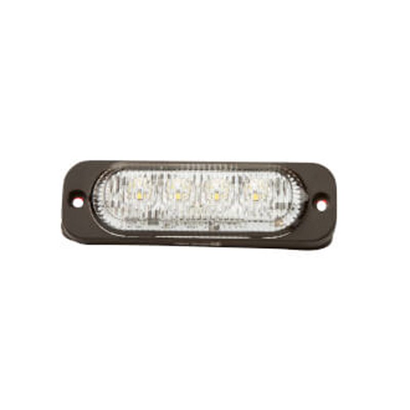 LED Strobe Module White 10-30V 4 LED 12W 12 Flash Patterns Synchronizable SAE Class 1