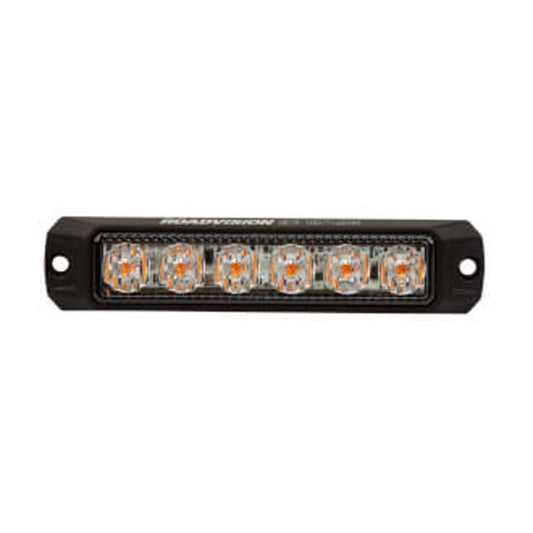 LED Strobe Module Amber 10-30V 6 LED 18W 12 Flash Patterns Synchronizable SAE Class 1