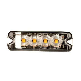 Roadvision LED Strobe Module Amber 10-30V 4 LED 12W 19 Flash Patterns Synchronizable SAE Class 1