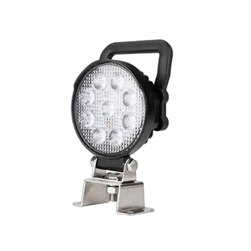 Roadvision LED Work Light Round Flood Beam 10-30V 14 x 1.5W LED's 14W 1250lm IP67 107x42x133mm Handle & Switch