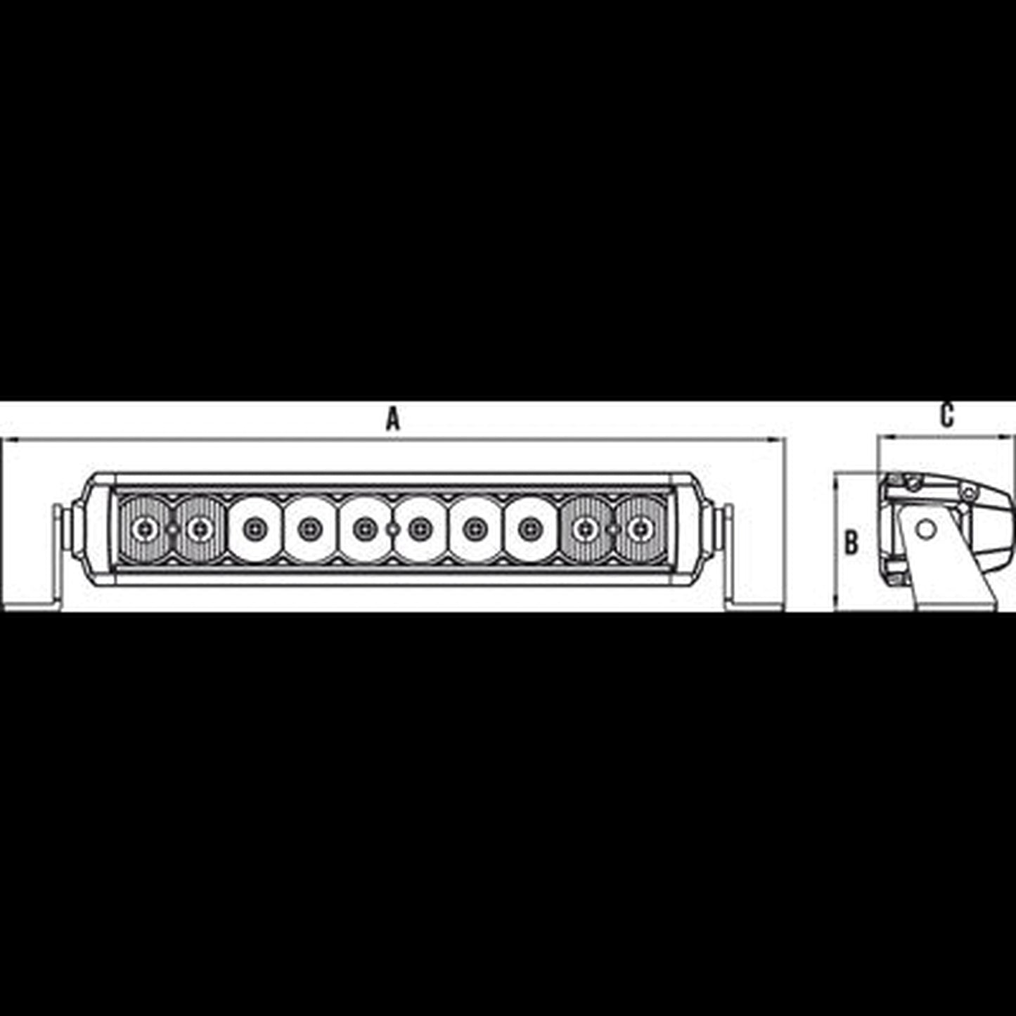 ESSENTIALS SRE Series Single Row L.E.D. High Performance Low Range Driving Bar Lights ROADVISION