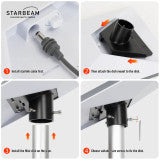 STARBEAM Starlink Mini Metal Pole Adapter for up to 37mm Pole