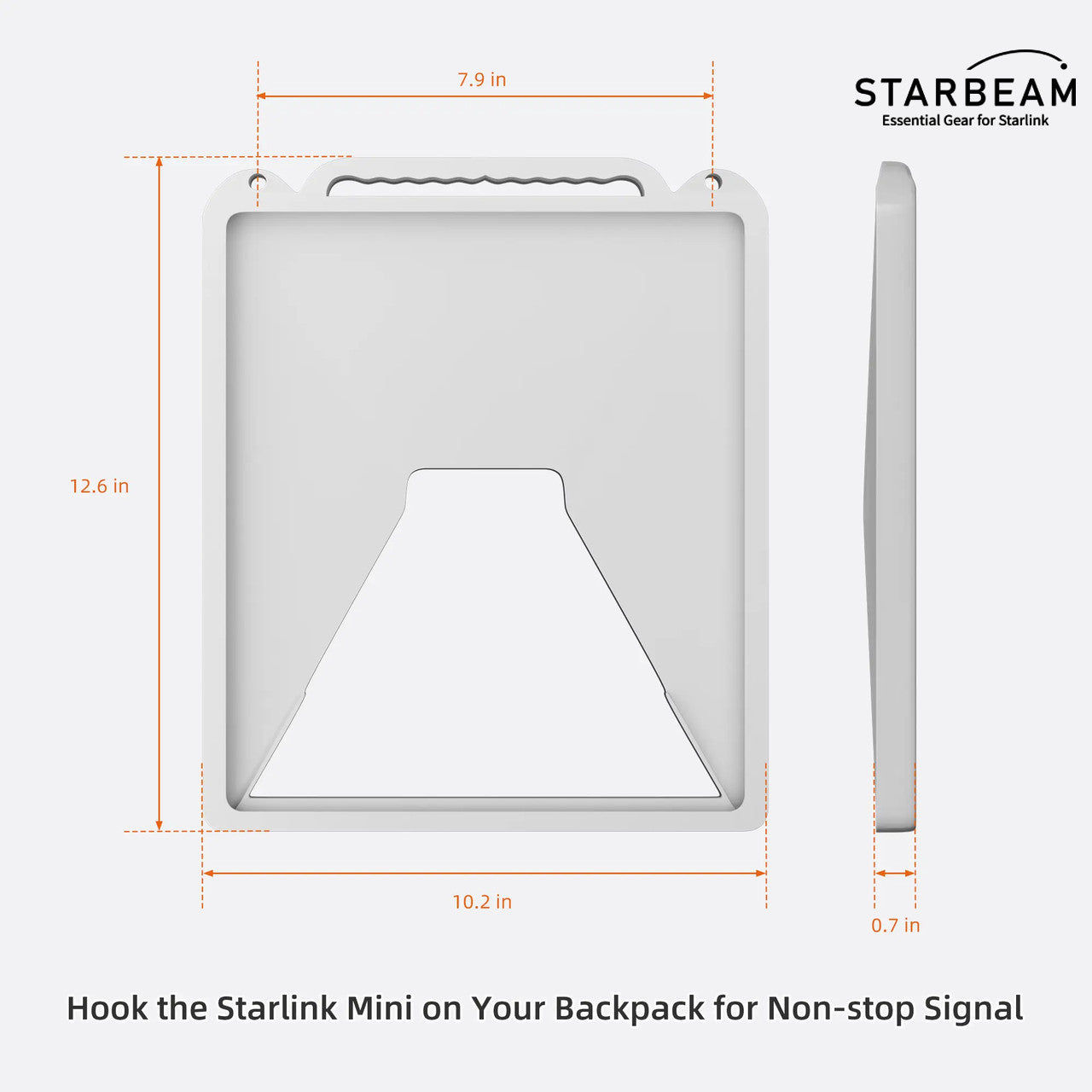 STARBEAM Starlink Mini Silicone Protective Cover with Hang Hooks – White