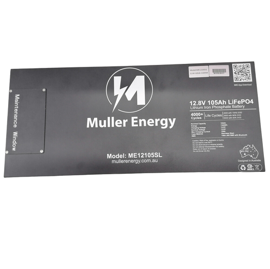 Muller Energy 12V 105Ah Slimline Lithium Battery
