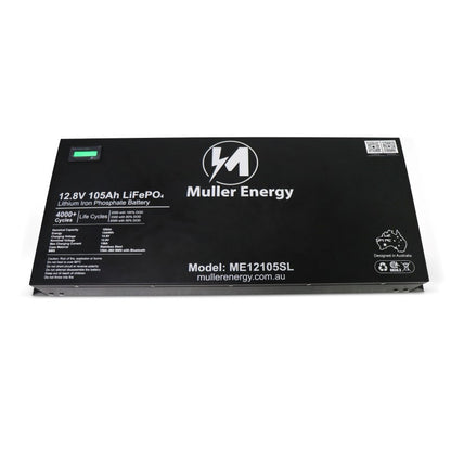 Muller Energy 12V 105Ah Slimline Lithium Battery