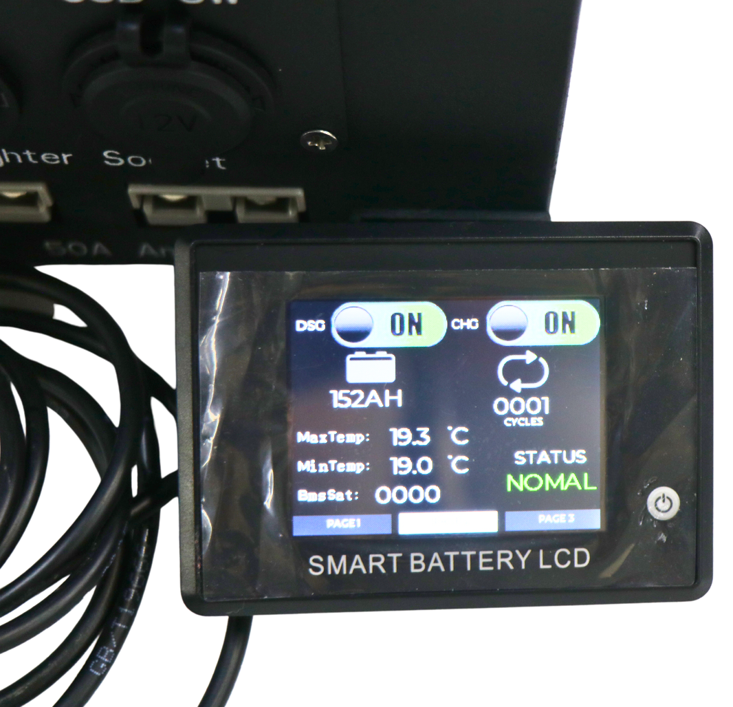 Muller Energy 12V 200Ah Slimline Lithium Battery LiFePO4 with Touchscreen
