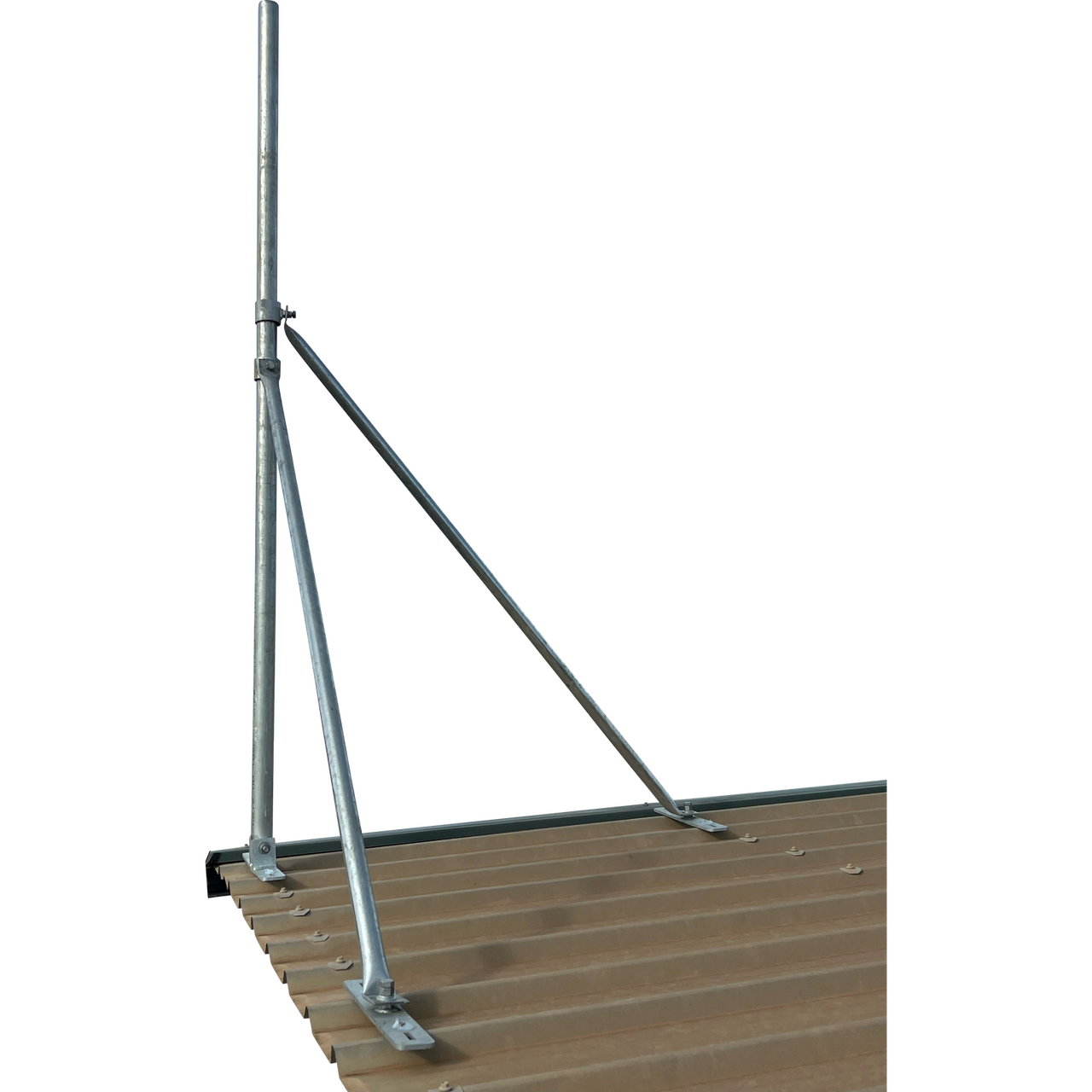 Heavy Duty Galvanised Collared Roof Mast 50mm x 2m | Starlink Compatible Mount