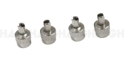Dr Air slotted metal tyre valve caps 4 pack TG14S