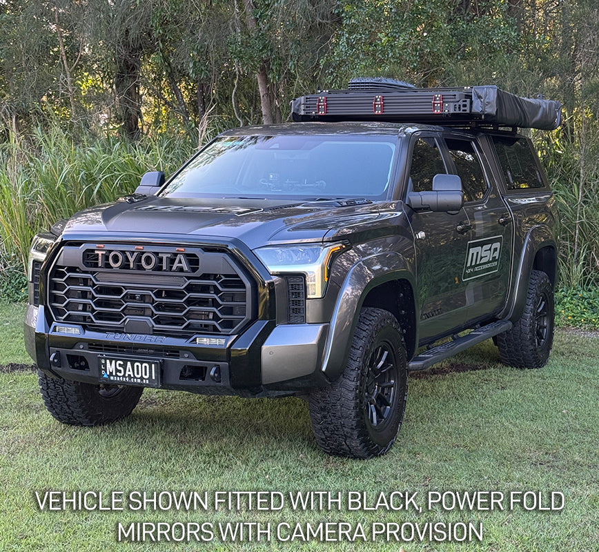 MSA 4x4 Tundra Gen 3 MSA POWER FOLD™ Towing Mirrors (2024+) - CHROME, CAMERA PROVISION
