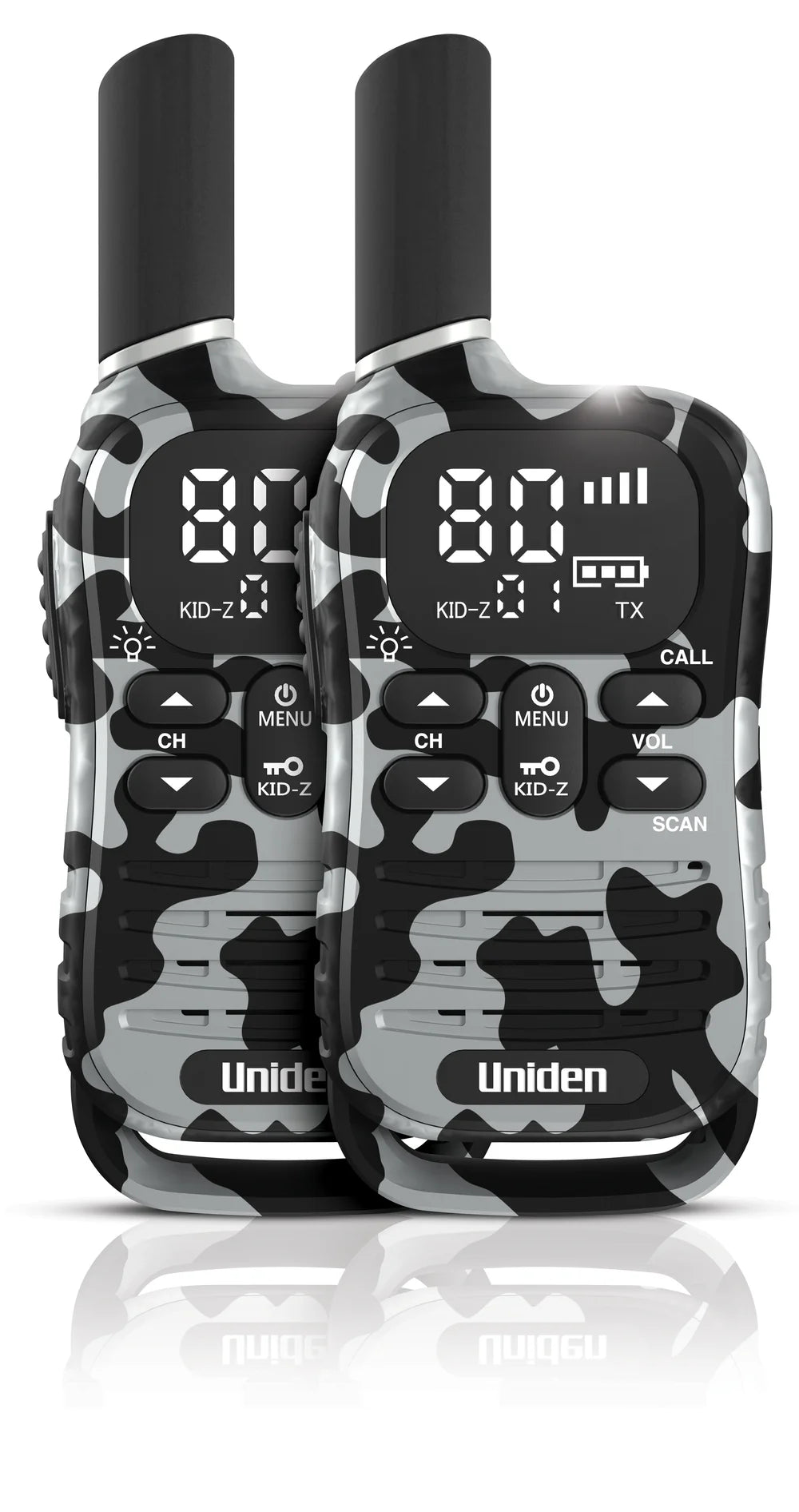 Uniden UH45-2 Max Walkie Talkie – 2-Way UHF Radio with Kid-Zone Plus Feature & USB-C Charging (Twin Pack)