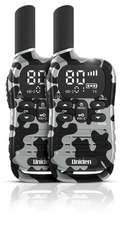 Uniden UH45-2 Max Walkie Talkie – 2-Way UHF Radio with Kid-Zone Plus Feature & USB-C Charging (Twin Pack)