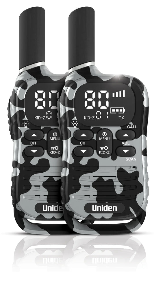 Uniden UH45-2 Max Walkie Talkie – 2-Way UHF Radio with Kid-Zone Plus Feature & USB-C Charging (Twin Pack)