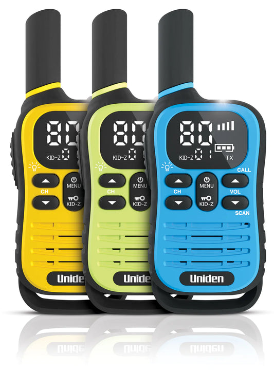 Uniden UH45-3 Max 0.5W UHF Handheld Radio with Kid-Zone Plus [3 Pack]