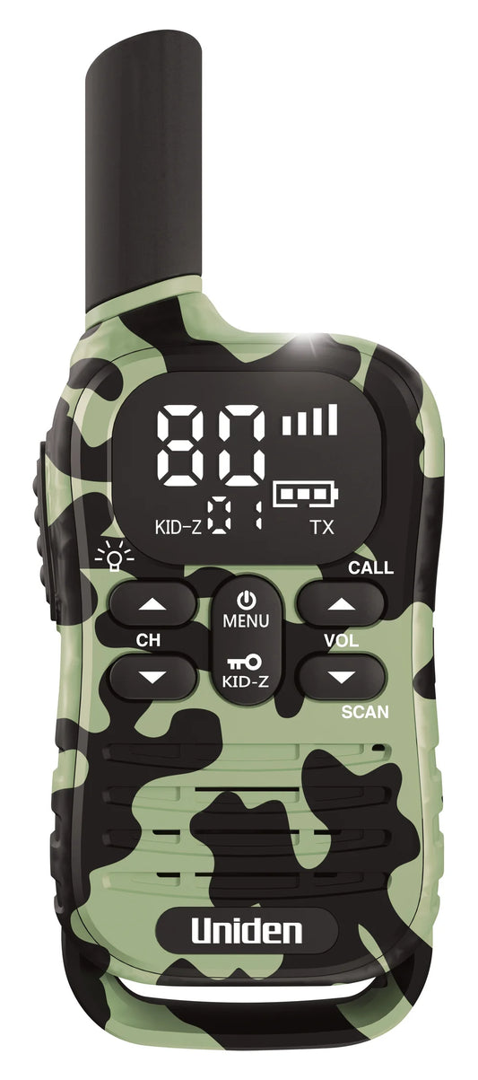 Uniden UH45CG Max 0.5W 2-Way UHF Radio with Kid-Zone Plus - Camo