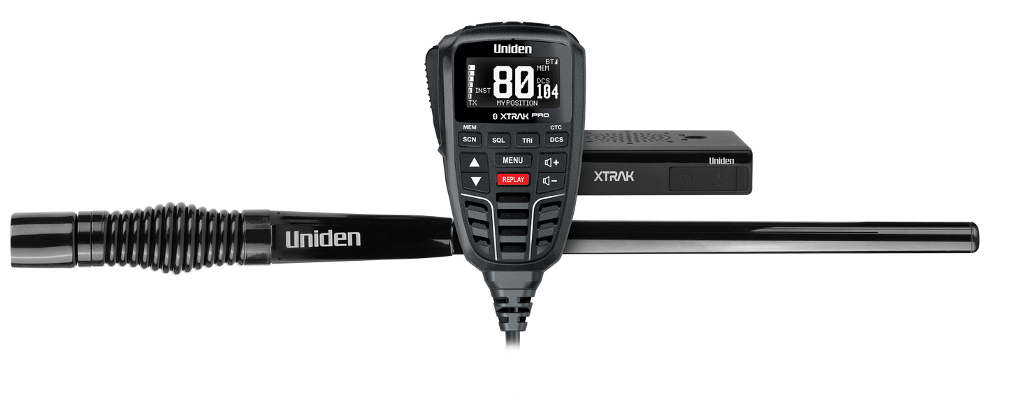 Uniden XTRAK 80 Pro – Smart UHF CB Radio with Bluetooth & GPS Sharing