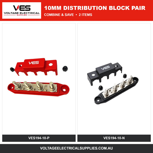 VES 10mm Distribution Block Pair – VES194-10-P, VES194-10-N