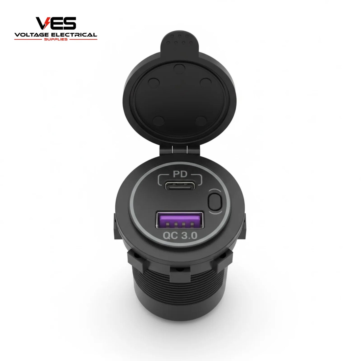 VES Quick Charge Socket - USB-C / USB with On and Off Switch