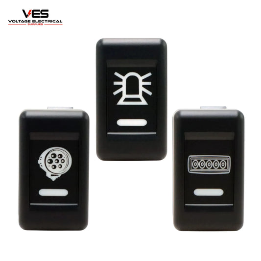 Isuzu F & N Series Switch 3-Pack – Beacon, Light Bar & Right Work Light