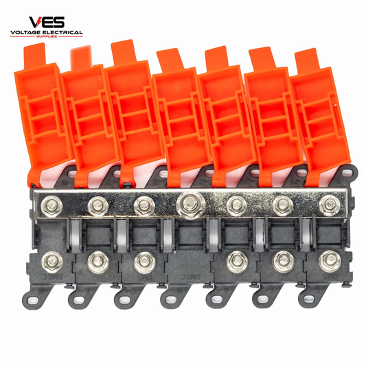 Modular Midi Fuse Input + Busbar + Six Modular Midi Fuse Holder - Rated up to 300A