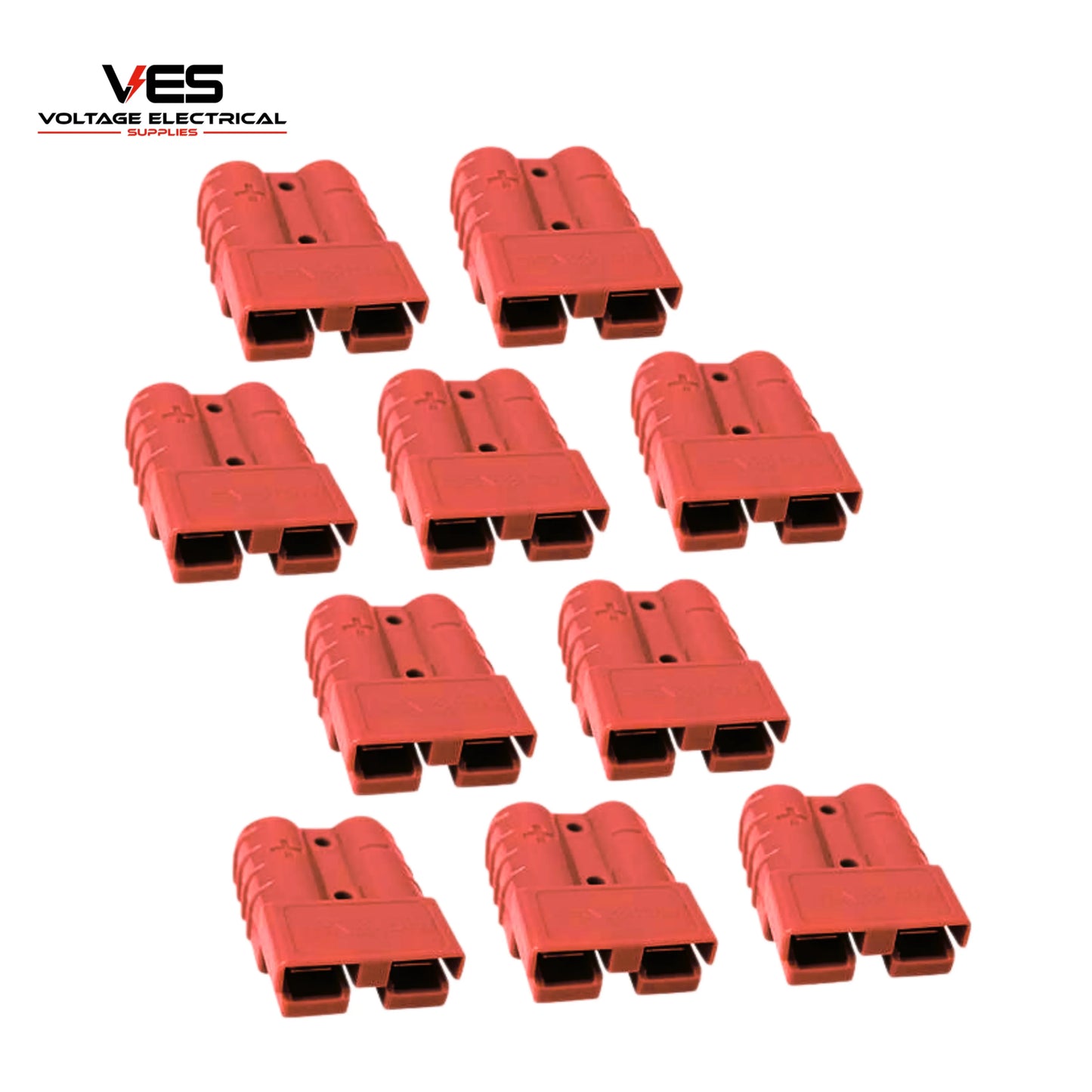 VES Anderson Plug Connector Housing - 50AMP (Red) - Pack of 10