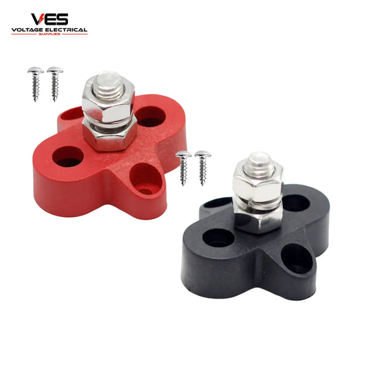Positive & Negative Stud Pair – M8 200AMP Rated