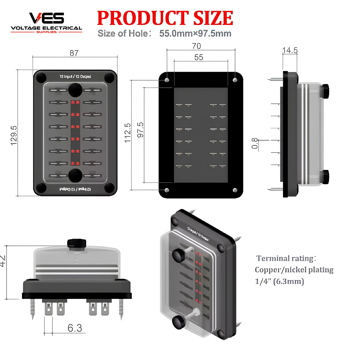 VES189-12 dimension