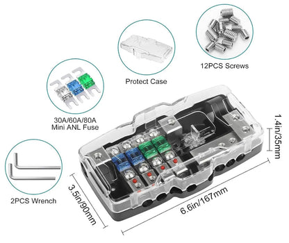 Midi Fuse Holder with Terminal Inputs - 300amp Rated @ 12V