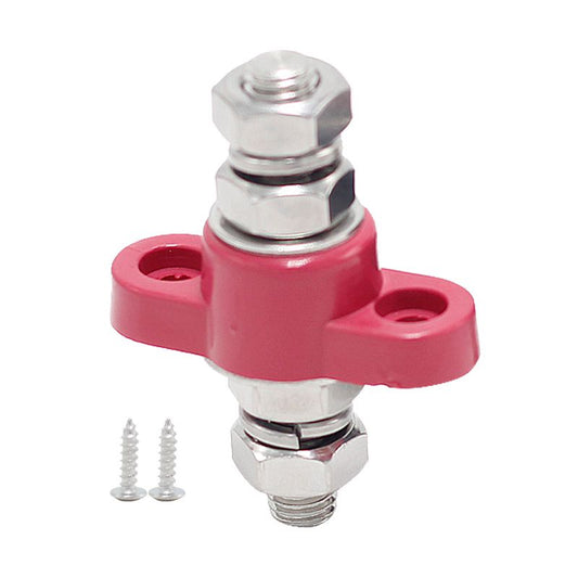 Red Flush Mount Stud M10 - 100amp Rated @ 12V