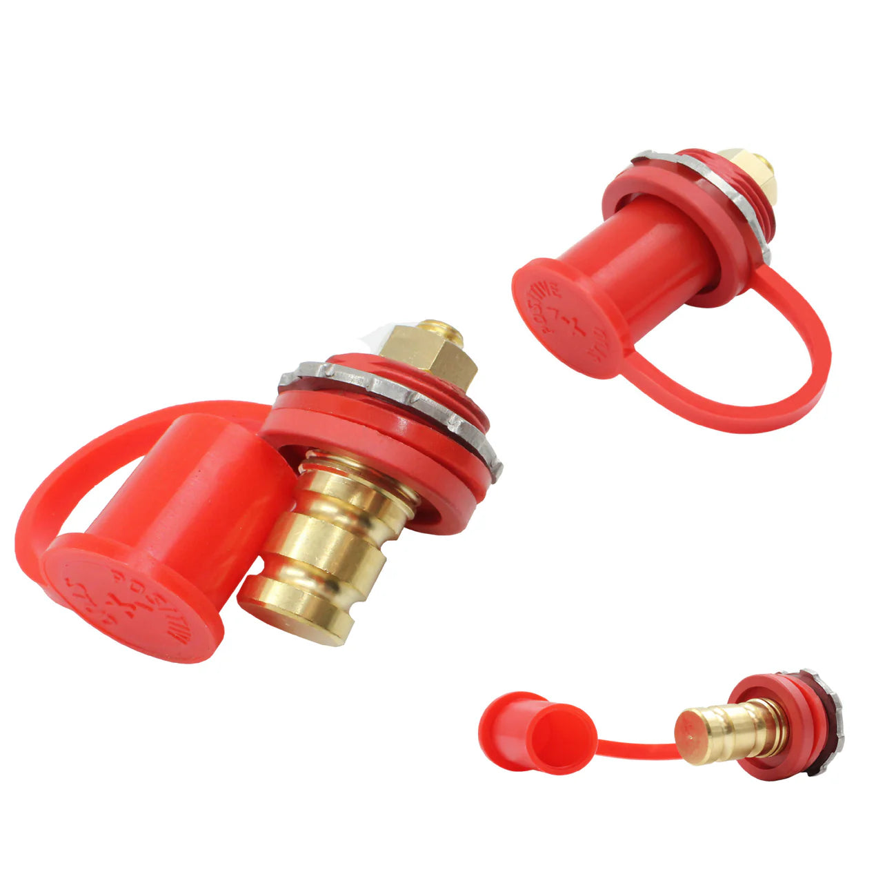 Red Remote Battery Jumper Terminals M10 - 300amp Rated @ 12V