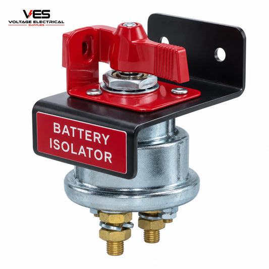 Lockable Battery & Starter Isolator Master Switch with Bracket – Red or Yellow, 6–36V DPST