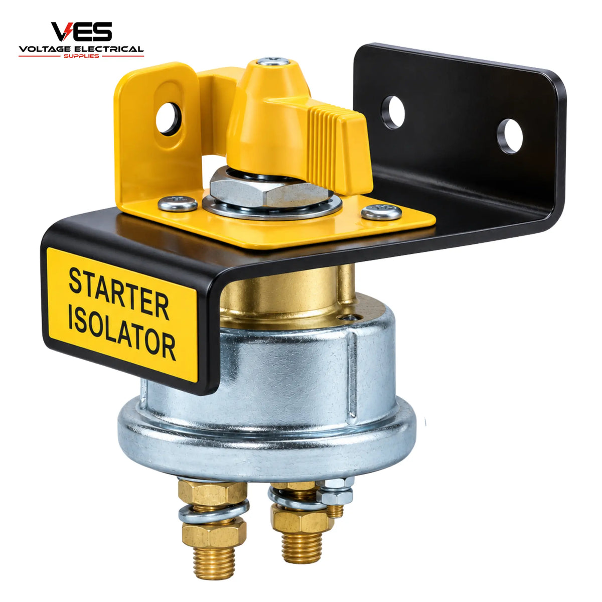 Lockable Battery & Starter Isolator Master Switch with Bracket – Red or Yellow, 6–36V DPST