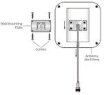 Powertec 4G-5G Universal Ceiling-Wall Antenna, 698 to 4000 MHz, N Female