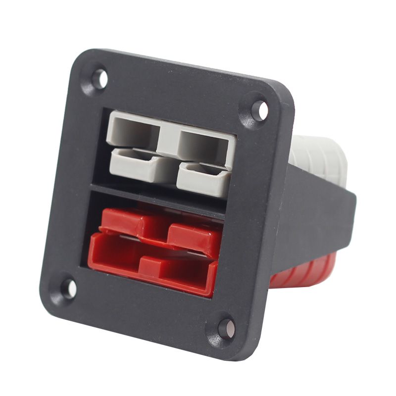 Flush Mount Anderson Connector Kit with Red & Grey 50A Plugs