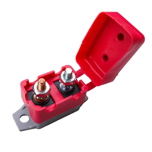 30AMP Metal Auto Circuit Breaker with Red Cover - Single Pack